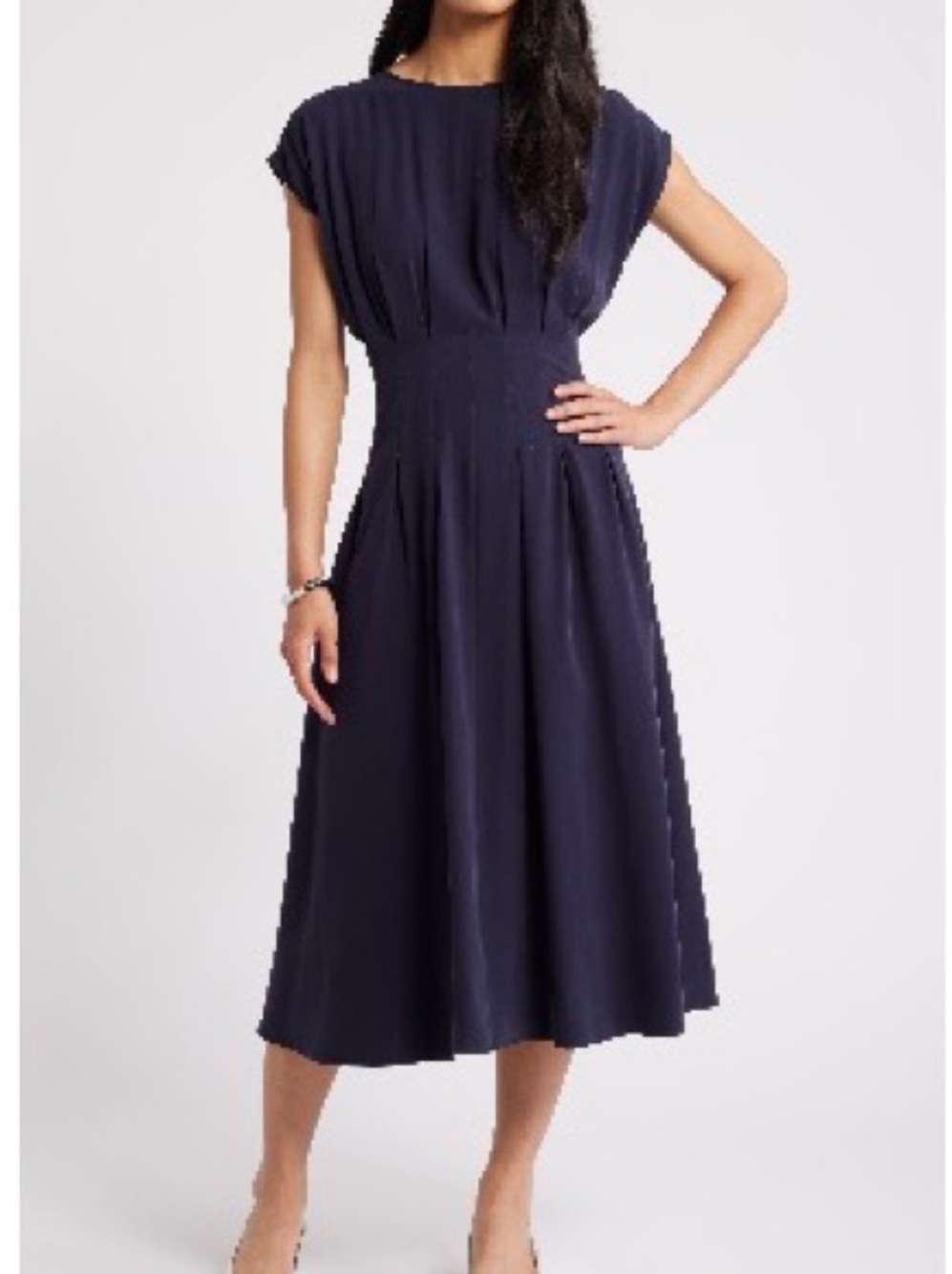 Nordstrom Navy A-Line Midi Dress